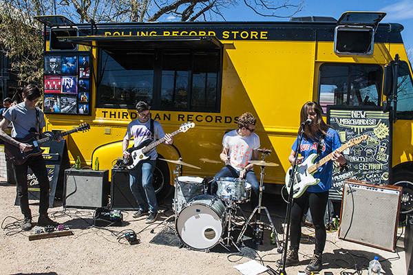 Bully outside the Third Man Records Truck at the Billy Reid + Weather Up Shindig. Photo: David Hall