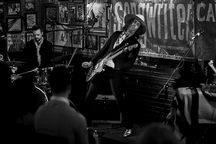 Aaron Lee Tasjan rocking at Callaghan's in Mobile, Ala., earlier this year. Photo by Justin St. Clair