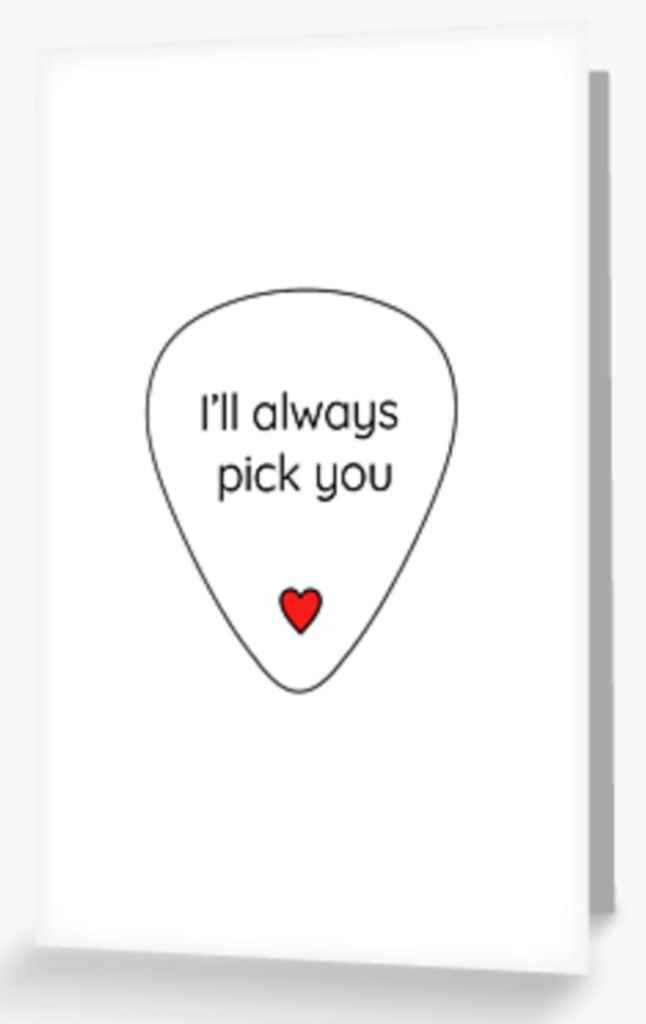 valentine's day card for music lovers