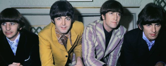 The Beatles posing together